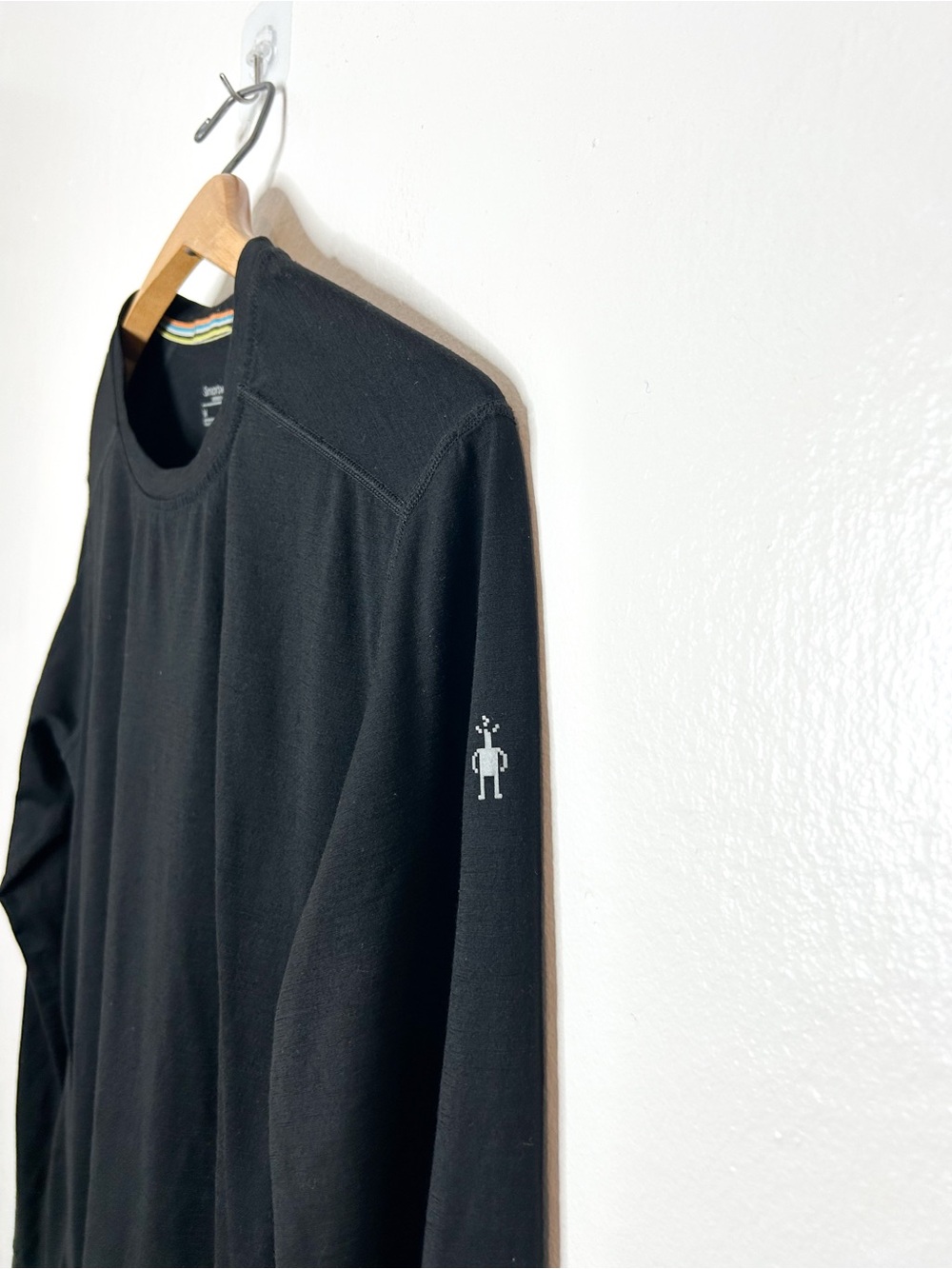Smartwool Mens Classic AlI Season Merino Base Layer Long Sleeve Crew Black M - Picture 5 of 7